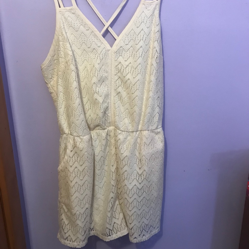 Cream women’s romper